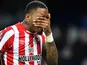  Brentford's Ivan Toney reacts on February 5, 2022