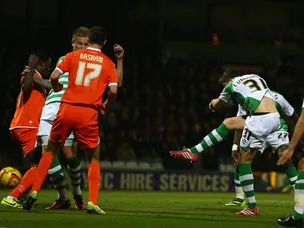 Yeovil lead Derby by two goals