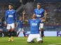 Rangers striker Alfredo Morelos celebrates scoring against Lech Poznan in the Europa League on October 29, 2020