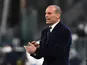 Juventus coach Massimiliano Allegri reacts on January 6, 2022