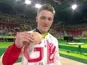 Nile Wilson celebrates winning bronze for Team GB at the Rio Olympics on August 16, 2016