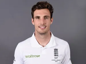 Steven Finn during an England portrait session in July 2015