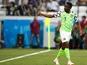 Nigeria's Ahmed Musa celebrates on June 22, 2018