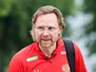 Head coach Valery Karpin attends a practice session of the Russian national football team at the Novogorsk Training Centre in Khimki