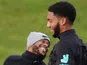 Raheem Sterling and Joe Gomez in England training together on November 12, 2019
