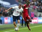 Jan Vertonghen and Tammy Abraham in action during the Premier League game between Tottenham Hotspur and Swansea City on September 16, 2017