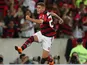 Matheus Savio celebrates scoring for Flamengo on July 21, 2018