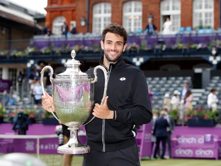 Britain's Cameron Norrie loses to Matteo Berrettini in Queen's Club final