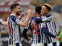 Matheus Pereira celebrates scoring for West Bromwich Albion against Wolverhampton Wanderers in the Premier League on January 16, 2021