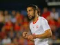 Switzerland's Ricardo Rodriguez celebrates scoring their first goal during their international friendly with Spain on June 3, 2018