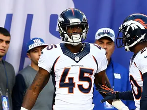 Denver Broncos' Dominique Rodgers-Cromartie in action during the game against New York Giants on September 15, 2013