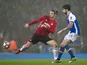 Manchester United's Zlatan Ibrahimovic and Blackburn Rovers' Charlie Mulgrew during the FA Cup fifth-round match on February 19, 2017