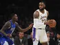 Los Angeles Lakers forward LeBron James (23) controls the ball against Dallas Mavericks forward Dorian Finney-Smith (10) during the first half at Staples Center on December 30, 2019.