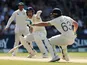 England's Ben Stokes gestures before Jos Buttler is run out on August 25, 2019