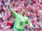 Manuel Neuer celebrate with Bayern Munich