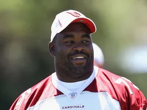 Arizona Cardinals player Levi Brown at team practice on June 13, 2012