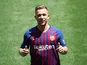Arthur Melo is unveiled as a Barcelona player on July 12, 2018