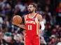 Trae Young in acion with the Atlanta Hawks