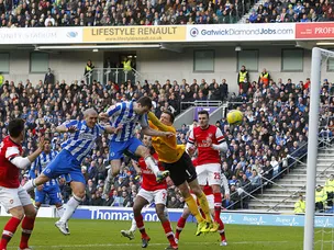 Barnes heads Brighton level