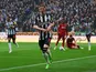 Newcastle United's Anthony Gordon celebrates scoring their second goal on March 2, 2024
