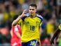 Yasin Ayari of Sweden celebrates