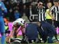 Fabian Schar of Newcastle United injured on January 7, 2026