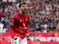 Mason Mount celebrates after scoring for Manchester United on October 4, 2025