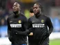 Victor Moses and Romelu Lukaku warming up for Inter Milan in February 2020