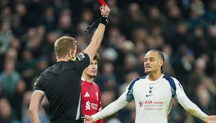 Tottenham games Xavi Simons will miss after Liverpool red card as VAR decision explained - Sports Mole
