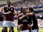 Aston Villa's Johan Manzambi celebrates with teammates on September 19, 2026