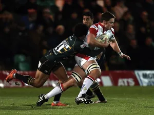 Ken Pisi tackles Ulster's Iain Henderson during a Heineken Cup match on December 7, 2012