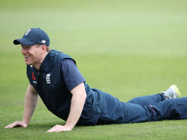 Eoin Morgan meets Gareth Southgate's England squad