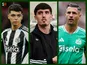 Lewis Miley, Tino Livramento, Fabian Schar composite