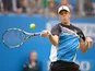 Sam Querrey in action against Aljaz Bedene during the AEGON Championships at The Queen's Club on June 11, 2013