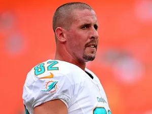 Brian Hartline of the Miami Dolphins looks on during a game against the Buffalo Bills at Sun Life Stadium on October 20, 2013