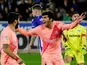 Barcelona's Carles Alena celebrates scoring their first goal against Alaves on April 23, 2019