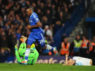 Chelsea lead by four at the Bridge