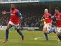 Gills forward Antonio German celebrates his goal against Plymouth on March 9, 2013