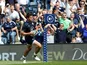 Scotland's Sean Maitland scores their first try on August 24, 2019