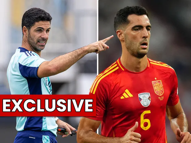 Arsenal manager Mikel Arteta and Real Sociedad midfielder Mikel Merino for Emmanuel Petit interview