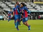 Jairo Riedewald celebrates scoring for Crystal Palace against Newcastle United in the Premier League on February 2, 2021
