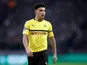 Jadon Sancho pictured for Borussia Dortmund in February 2019