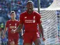 Georginio Wijnaldum opens the scoring during the Premier League game between Cardiff City and Liverpool on April 21, 2019