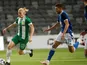 Hammarby's Gustav Ludwigson (l) in action with Lech Poznan's Jakub Moder (r) on September 15, 2020