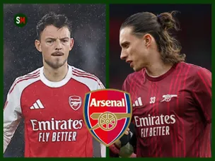 Arteta on "doubts" White and Calafiori after Wigan win leaves defence short