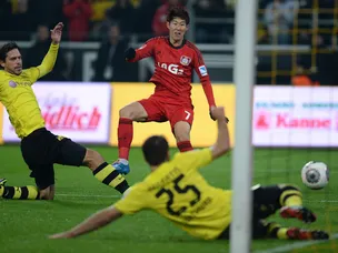 Bayer ahead against Dortmund