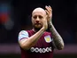 Aston Villa's Alan Hutton applauds the fans at the end of the match against Derby County on April 28, 2018 
