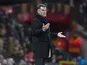 Saint-Etienne manager Christophe Galtier during the Europa League match against Manchester United on February 16, 2017