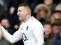 England wing Jonny May celebrates after scoring against France on February 10, 2019