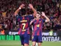 Ferran Torres of FC Barcelona celebrates a goal with Fermin Lopez on May 10, 2026